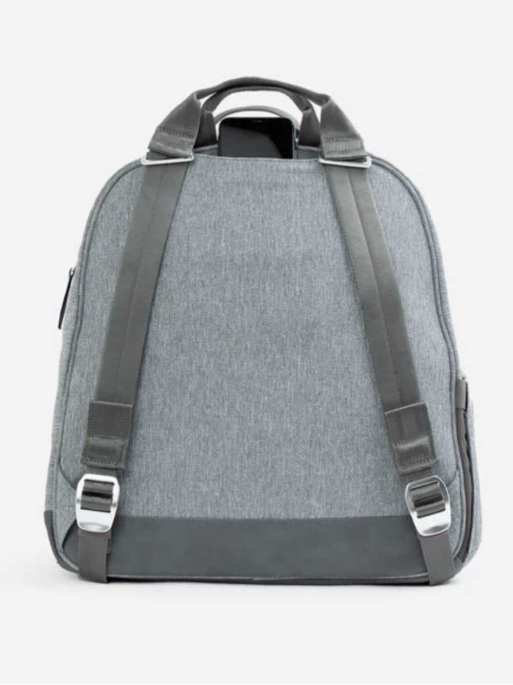 Women Doubletake Melbourne Gray Tennis Backpack Tote with Pink Accent - Picture 5 of 11